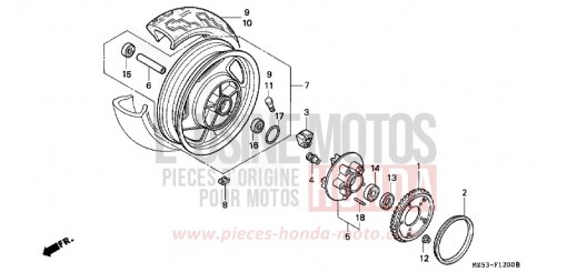 ROUE ARRIERE VF750CS de 1995